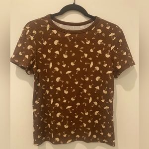 Cottagecore Mushroom Print Shirt
